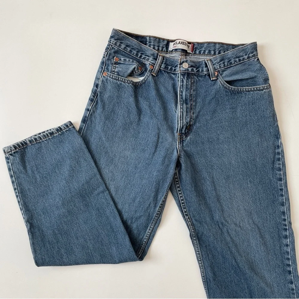 Levi's 550™ Relaxed Fit Straight Leg Baggy Medium Stonewash Jeans, Size 34 29